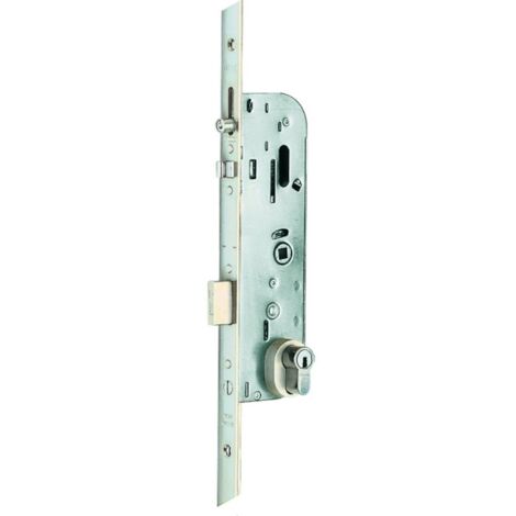 Vachette – Serrure à larder 3 points réversible pour menuiserie bois et PVC – Axe 40 mm – 4 points de fermeture – Descente automatique des galets - 2150BK18