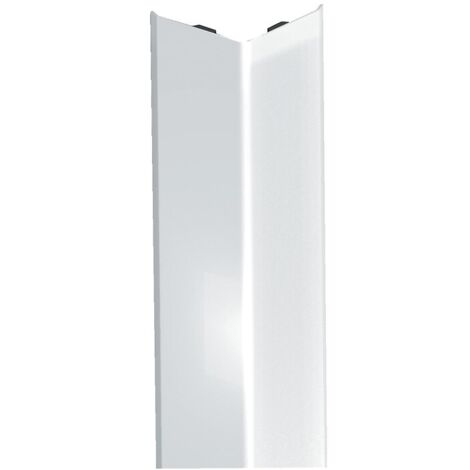 Cornière adhésive de protection d'angle acier revêtu PVC blanc 25 x 25 x 3000 mm - DINAC
