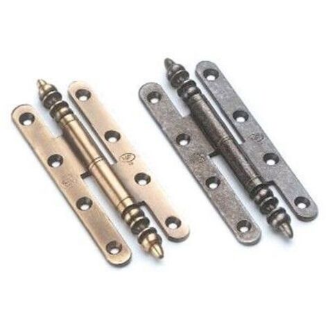 Paumelle standard pour menuiserie bois rustique N1/3 - Hauteur totale : 140 mm - Largeur totale : 55 mm - Sens : gauche - BROS