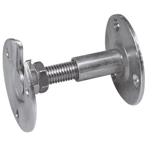 Support de rampe droit réglable de 45 à 70 mm en acier zingué blanc
