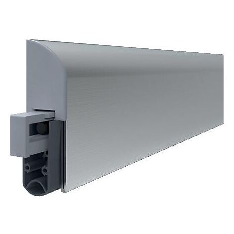 Plinthes L-15 FS pose en applique pour porte en bois et métal - longueur 730 mm finition argent - ATHMER