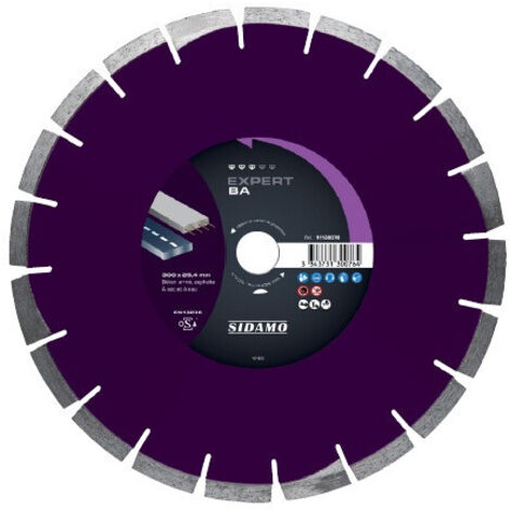 Disque diamant EXPERT BA D. 300 x 25,4 x H 10 mm Béton armé / Asphalte - 11130076 - Sidamo (1/2)