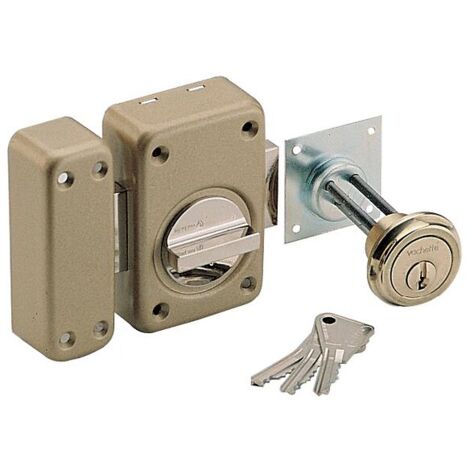 Verrou à bouton de sûreté V 136 Varié pêne de 110 mm type 7646 - ASSA ABLOY FRANCE VACHETTE