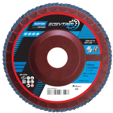 Disque à lamelles EASYTRIM - Ø 125 mm - Grain 60 - NORTON