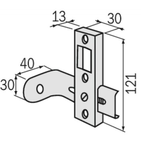 Tirard – Gâche portillon réversible pour épaisseur 21 à 63 mm – Butée réglable pour installation précise – Accessoire pour portail