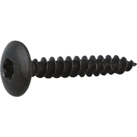 Vis penture - Viswood - Tête cylindrique bombée - TX - Acier zingué noir - 6 x 25 mm - Boîte de 250