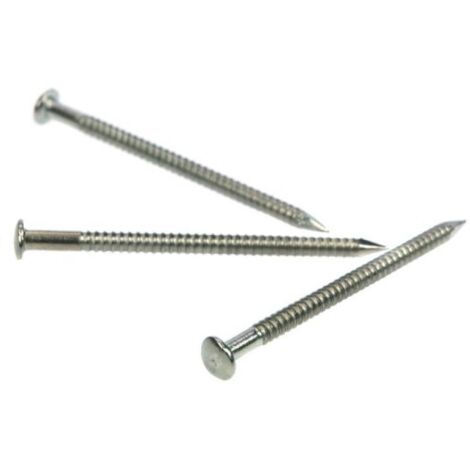 Pointes annelées tête bombée inox A2, diamètre 2,5 mm, longueur 45 mm, boîte de 1 kg - DON QUICHOTTE