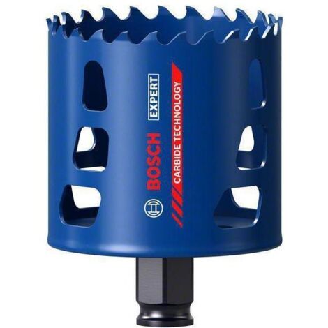 Bosch – Scie trépan multimatériaux 67 mm – Pour métal, brique, carrelage souple – Profondeur de coupe 60 mm – Système PowerChange Plus