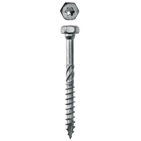Vis à bois pour connecteur SS-H partiellement filetée tête H et empreinte Torx revêtement Impreg+ 8x80mm boîte de 50 pi - SIMPSON