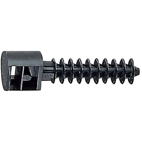 embases noires ‚a cheville colson√ü, diametre 10mm, ecartement mural 13,5mm, pour colllers largeur 9mm boite de 100 pleces