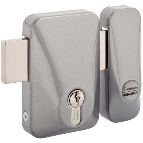 Verrou sans cylindre pour cylindre à profil européen finition aspect inox - VACHETTE (1/4)