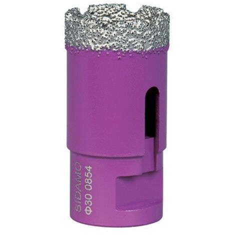 Sidamo – Trépan diamant à sec Ø30 mm – Alésage M14 – Longueur utile 35 mm – Pour céramique, marbre et matériaux composites