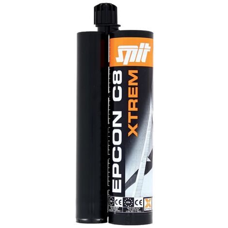 Spit – Résine de scellement chimique Epcon C8 Xtrem 450ml – Haute performance pour béton fissuré et non fissuré – Utilisation en conditions extrêmes