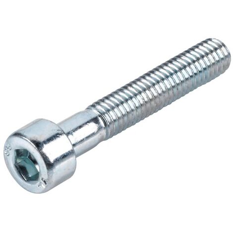 Vis à métaux tête cylindrique empreinte 6 pans creux acier zingué blanc 8.8 partiellement filetées, Ø 10 mm, longueur 50 mm, boî