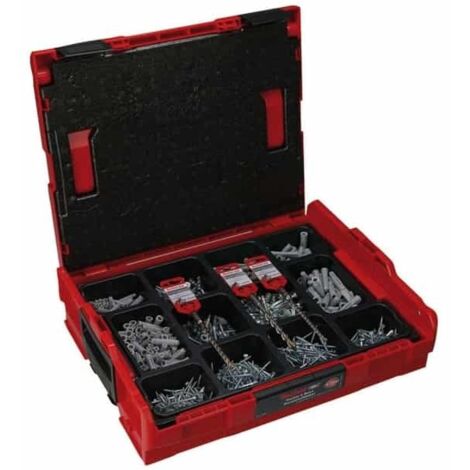 Fischer – Assortiment de chevilles pour tous matériaux – 1053 accessoires – Charge maximale 80 kg – Malette professionnelle empilable (1/10)