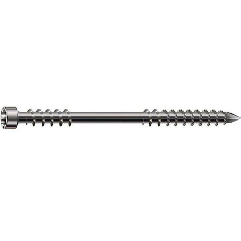 Vis terrasse bois tête cylindrique réduite double filet empreinte torx T40 spéciale passerelle inox A4 boîte 50 pièces - SPAX FRANCE