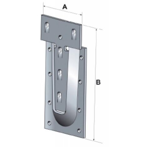 Etrier à queue d'aronde ETSN 100x60mm - ep 3mm