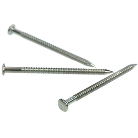 Pointes annelées tête bombée inox A4, diamètre 2,5 mm, longueur 50 mm, seau de 2 kg - DON QUICHOTTE