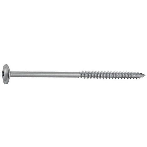 Vis à bois tête plate large inox A2 empreinte Torx T40 8x140mm filetage 70mm boîte de 50 pièces - ACTON (1/4)