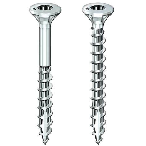 Vis à bois aggloméré ROCKET acier zingué tête fraisée empreinte Torx T20 entièrement filetées 4,5x25 boîte de 500 pièces - ROCKET