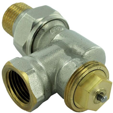 Comap – Corps thermostatique double – Équerre inversée 1/2” – Filetage M28 x 1,5 – Débit réglable par bague intégrée – Silencieux sans vibration