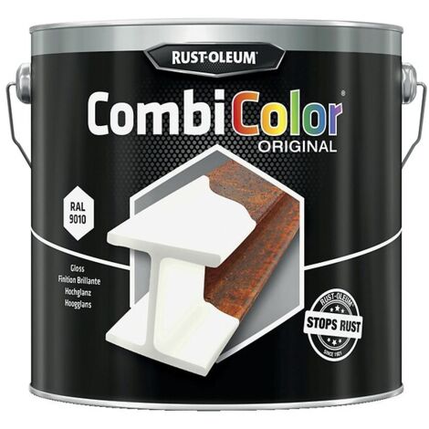 Rustoleum Peinture antirouille - métal brillant - 0,75 l - blanc 9010