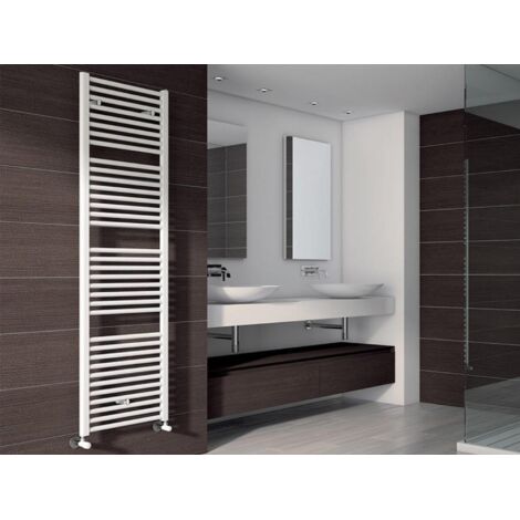 Irsap – Radiateur sèche-serviettes eau chaude 860W – Acier blanc – Hauteur 1720 mm – Largeur 530 mm – Fonction mixte avec résistance électrique - EIG053B01IR01NNN