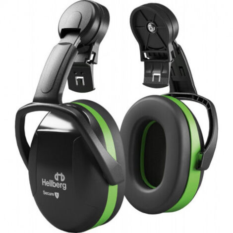 Coquilles antibruit pour casque de chantier - vert SNR 26 dB - PIP