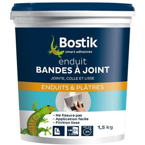Bostik – Enduit bandes à joint 1.5 kg – Prêt à l’emploi pour plaques de plâtre – Émissions COV A+ – Ponçage rapide après 2-3h (1/4)