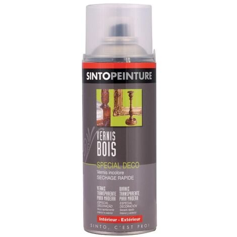 Vernis bois Sintopeinture brillant teinte incolore aérosol de 400 ml - Sinto