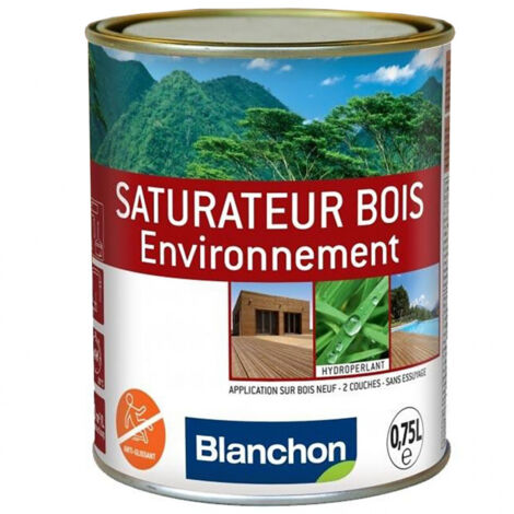 Blanchon – Saturateur bois clair 0,75L – Protection anti-UV et hydroperlant – Rendement 10-15 m²/L – Application directe sur bois exotique