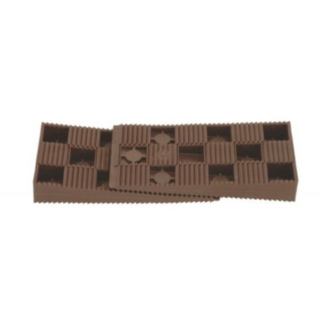 Coins de calage crantés KDS longueur 90 x largeur 45 x hauteur 15 mm boîte de 175 coins - PRUNIER (1/2)