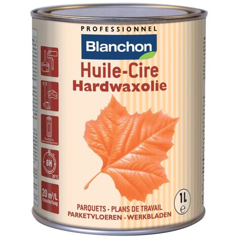 Huile cire de protection et décoration teinte blanc bidon de 1 litre - BLANCHON