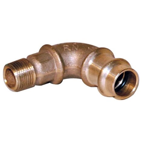 Coude bronze 90° cuivre diamètre 12 filetage 12x17 290863 - VIEGA