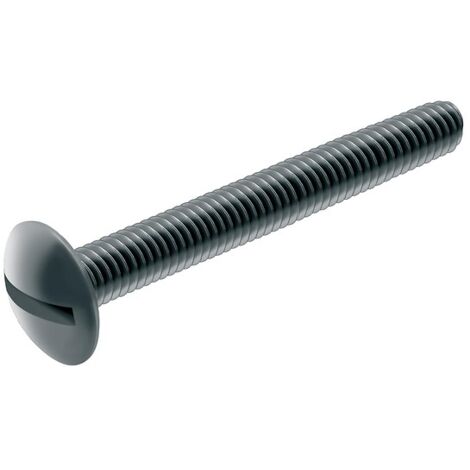 Vis à métaux tête ronde large, Poêlier fendue inox - Longueur: 50 - Qualite Inox: A2 - Diamètre: 6 (1/7)
