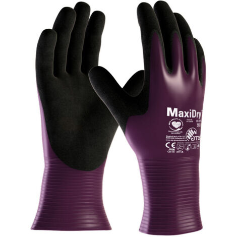 Gants étanches NBR 56-426 taille 8 – Protection contre l'huile et l'eau – Conception sans couture pour confort et sensibilité tactile – ATG - OIL 56-426