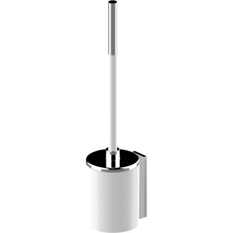 Porte-balayette mural avec brosse de toilette Onyx Duo White - AKW INTERNATIONAL (1/2)