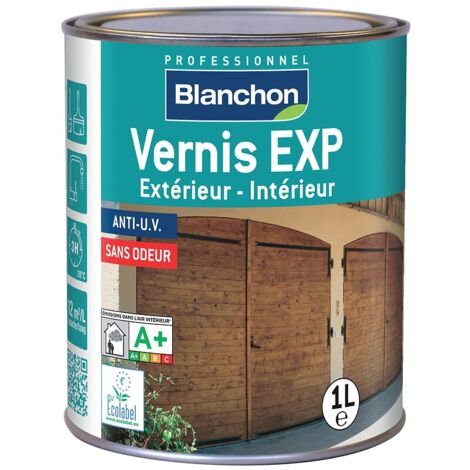 Blanchon – Vernis marin incolore brillant 5L – Haute protection bois intérieur/extérieur – Résistance UV et intempéries – Séchage rapide 1h