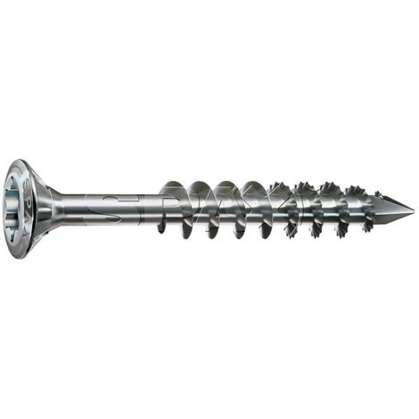 Vis à bois autoperceuse inox A2 tête fraisée bombée crantée torx 5x100 boîte de 100 pièces - SPAX FRANCE