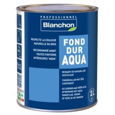 Fond dur Aqua-Polyuréthane incolore bidon de 1 litre - BLANCHON