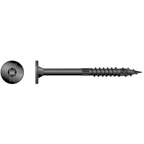 Simpson Strong Tie – Vis à bois 8x111mm – Tête fraisée – Filetage partiel – Torx T40 – Boîte de 50 – Pour assemblage bois massif et lamellé-collé