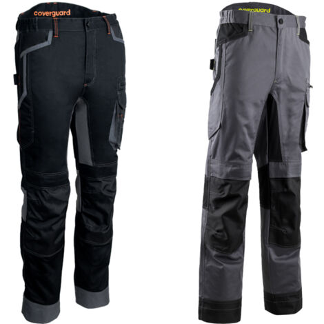 Pantalon - BARU - 60% CO-40% PES 270g-m2 + Stretch + Oxford - Gris-Lime taille M - COVERGUARD SALES