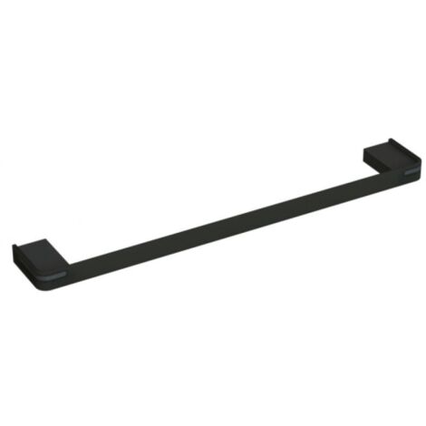 Porte-serviette à fixer Alur 550 mm noir mat à 1 barre fixe en aluminium plié thermolaqué - PELLET ASC (1/2)