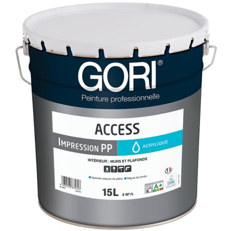Peinture acrylique plaques de plâtre GORIACCESS IMPRESSION, blanc bidon de 15 litres - Gori