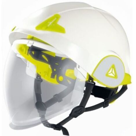 Delta Plus – Casque de chantier norme EPI – Double coque ABS – Visière anti-buée et anti-rayures – Ajustement tour de tête 53-64 cm