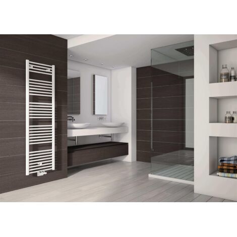 Radiateur sèche-serviettes Ares raccordement central 553W blanc H : 1118 mm / L : 530 mm - I.R GROUP (IRSAP)
