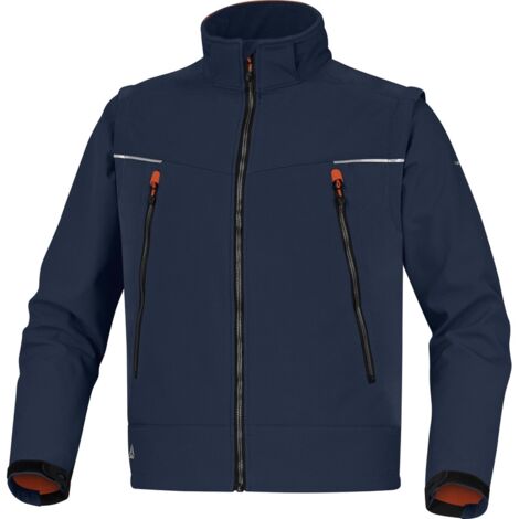 Veste Softshell Mixte Bleu marine/Orange taille XL, ORSA ( Prix pour 1 )