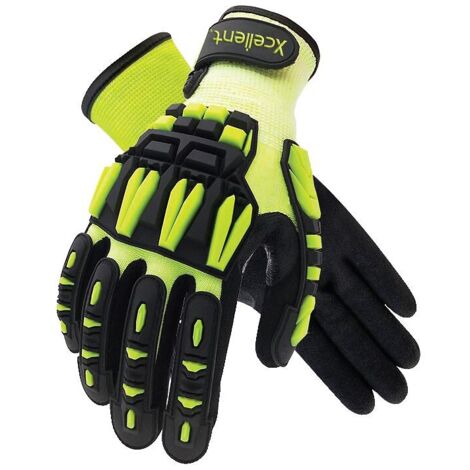 Gants chocs vibration enduction nitrile jauge 15 X-015 taille 11 - Boite de 6 paires - XCELLENT