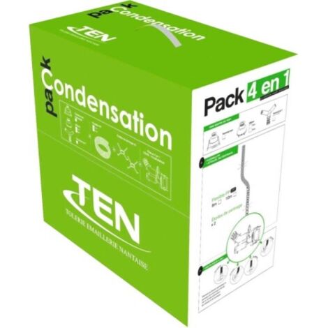 TEN – Collier pour fumisterie Ø 80 mm – Kit complet 4 en 1 pour chaudières à condensation – Raccordement fioul et gaz – Température fumées 120 °C (1/2)