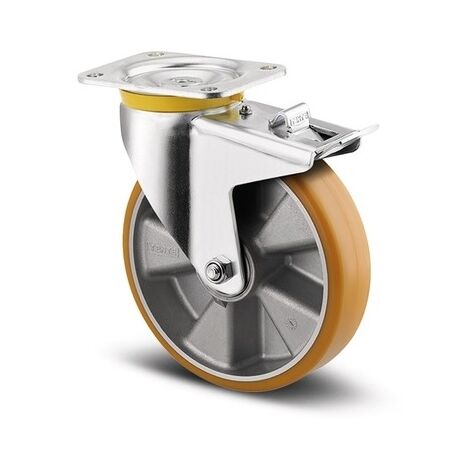 Roulette de manutention 4687 ITP - pivotante à frein - 800 kg - 160 x 50 mm - TENTE